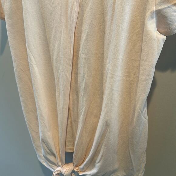 J. Crew XL Pink Open Back Knotted Short Sleeve Tee - Picture 7 of 7